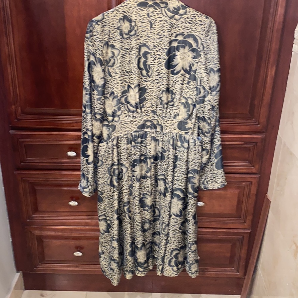 Vivienne Tam Vintage Lotus Flower Velvet Coat Dress - Picture 3 of 7